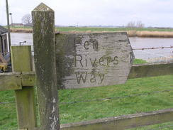 P20113213395	A Fen Rivers Way signpost.