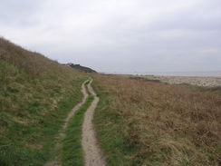 P20114074365	Heading south along the cliffs towards Thorpeness.