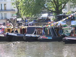 P20115025460	A boat rally at Paddington Junction.