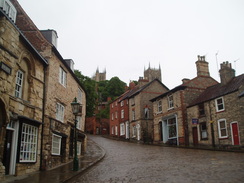 P20115160015	Heading uphill towards Lincoln Cathedral.