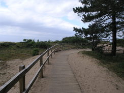 P20115236075	The boardwalk leading to Holkham Gap.