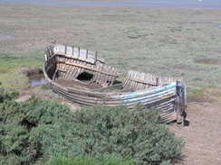 P20115246213	An old boat on the marshland.