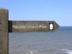 P20115246341	A Norfolk Coast Path sign.