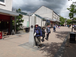 P2011DSC00043	Myself at the monument marking the start of the West Highland Way in Milngavie.