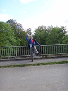 P2011DSC00097	Myself falling off the bridge.