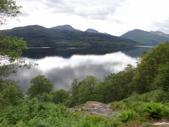 P2011DSC00245	Looking down over Loch Lomond.