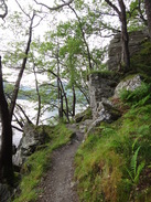 P2011DSC00260	The rough path leading north towards Inversnaid.