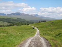 P2011DSC00493	Following the military road northwards towards the Bridge of Orchy.