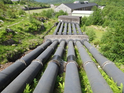 P2011DSC00723	The pipeline descending down towards Kinlochleven.