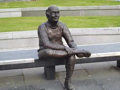 P2011DSC00865	The statue at the end of the West Highland Way, Fort William.