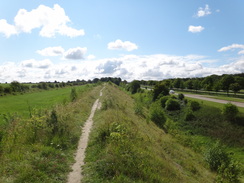 P2011DSC01004	Following the Devil's Dyke southeastwards across Newmarket Racecourse.