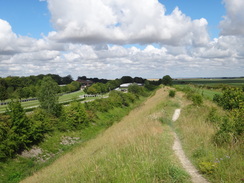 P2011DSC01006	Following the Devil's Dyke southeastwards across Newmarket Racecourse.