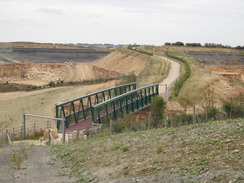 P2011DSC01191	A footbridge in the Grange Top Quarry.