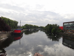 P2011DSC01487	The River Nene viewed from the A15 bridge in Peterborough.