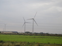 P2011DSC01516	Wind turbines on the other side of the river.