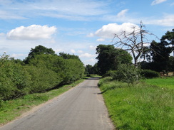 P2011DSC02676	The road heading east from the B1113.