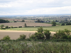 P2011DSC02845	Looking down over the plains to the south of Tealby.