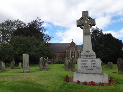 P2011DSC02887	Ludford war memorial and church.