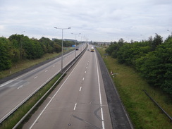 P2011DSC03163	The A180(T) to the north of Normanby le Wold.