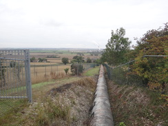 P2011DSC03208	A conveyor belt leading down to the cement works.