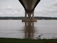 P2011DSC03247	The underside of the Humber Bridge.