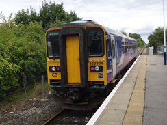 P2011DSC03344	A train at Barton railway station.