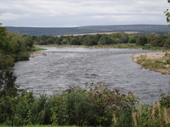 P2011DSC04452	The Spey viewed from the garden commemorating famous Fochaberians.