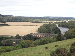 P2011DSC04493	The view down over the bridges at Boat o' Brig.