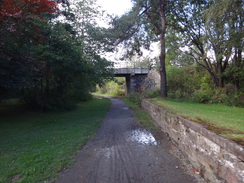 P2011DSC04524	The path beside the platform at Craigellachie station.