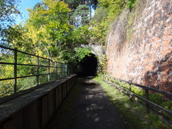 P2011DSC04534	The portal of an old railway tunnel to the south of Craigellachie.