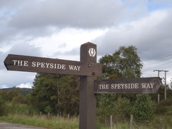 P2011DSC04814	A Speyside Way fingerpost.