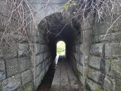 P2011DSC04933	The narrow bridge under the Strathspey railway.