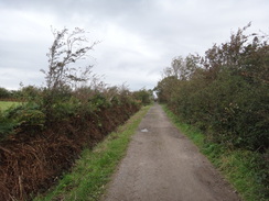 P2011DSC05045	The track heading southeast towards Glasson.