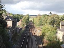 P2011DSC05356	The railway line at Greenhead.