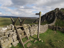 P2011DSC05550	The place where the Pennine Way leaves the Wall.