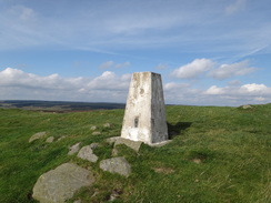 P2011DSC05589	Sewingshield Crags trig pillar.