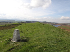 P2011DSC05595	Sewingshield Crags trig pillar.