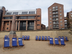 P2011DSC05956	Deckchairs on an impromptu beach.