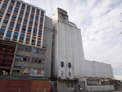 P2011DSC05984	A riverside factory being demolished.