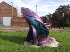 P2011DSC06081	A sculpture beside the entrance to the Tyne Foot Tunnel.