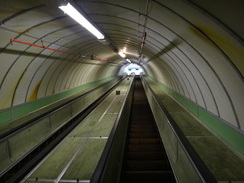 P2011DSC06086	Descending into the Tyne Foot Tunnel.