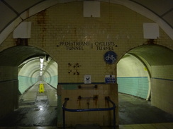 P2011DSC06088	Going through the Tyne Foot Tunnel.