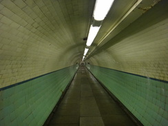 P2011DSC06104	Going through the Tyne Foot Tunnel.