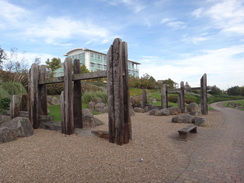 P2011DSC06119	Sculptures beside the path through Royal Quays.