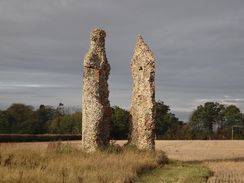 P2011DSC06280	The skeletal ruins of St Mary's church.