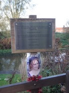P2011DSC06474	A sad memorial beside the weir on the Waveney in Wainford.