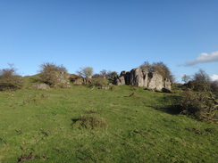 P2011DSC06778	A rocky outcrop near the path.