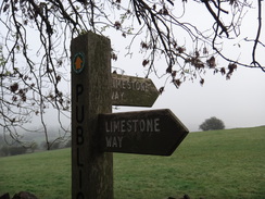 P2011DSC06879	A waymarker near Moorlands Lane.