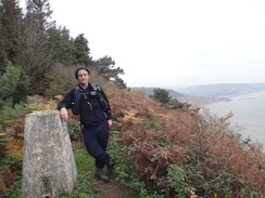 P2011DSC07113	Myself beside the trig pillar on High Peak.