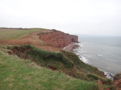 P2011DSC07155	Following the cliffs south towards the mouth of the River Otter.